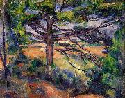 Paul Cezanne, Grobe Kiefer mit roten Feldern